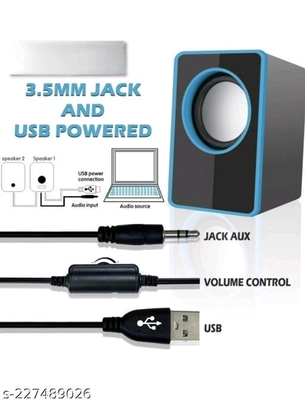 Jaxter Multimedia subwoofer for laptop/computer speaker , High bass and clear sound quality - Free Size