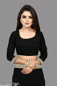 BLACK SAREE SOFT COTTON SILK HALF-HALF DESIGNER FANCY BEST TOP SELLING ,NEW ARRIVAL TRENDING LATEST DESING SARI FOR DAILY USE PARTY WEAR  SIMPLE PLAIN STYLISH 300 SAREES - Free Size