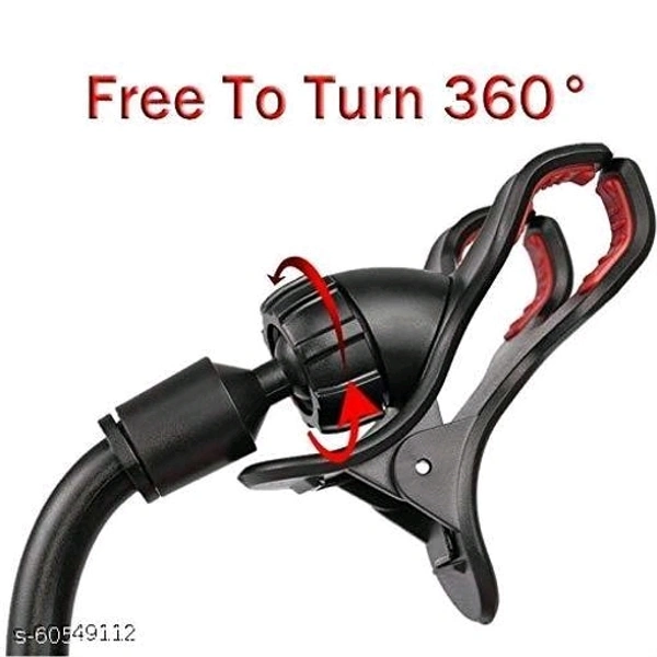 Car Mobile Holder, Mobile Phone Stand for Online Classes, Adjustable Vacuum Mobile Stand ( Black) - Free Size