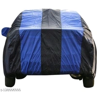Tata Nano Blue Stripe   Tata Nano  Car Cover with  - 1 Year Replacement - Triple Stitched - SunProof - Heavy Buckle (Blue Stripe ) - Free Size