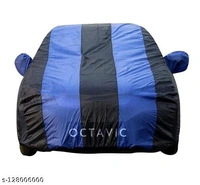 Tata Nano Blue Stripe   Tata Nano  Car Cover with  - 1 Year Replacement - Triple Stitched - SunProof - Heavy Buckle (Blue Stripe ) - Free Size