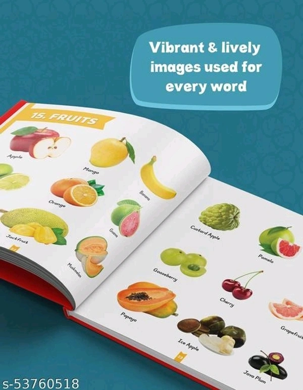 My First 1000 Words Book, Early Learning Book for Kids | Words and Pictures Book | Shapes, Colours, Animals, Fruits, Vegetables, Body Parts, Things and Objects Around us - Free Size
