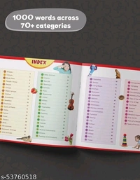 My First 1000 Words Book, Early Learning Book for Kids | Words and Pictures Book | Shapes, Colours, Animals, Fruits, Vegetables, Body Parts, Things and Objects Around us - Free Size