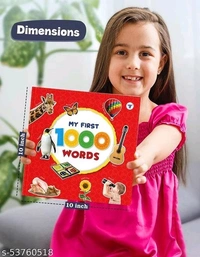 My First 1000 Words Book, Early Learning Book for Kids | Words and Pictures Book | Shapes, Colours, Animals, Fruits, Vegetables, Body Parts, Things and Objects Around us - Free Size