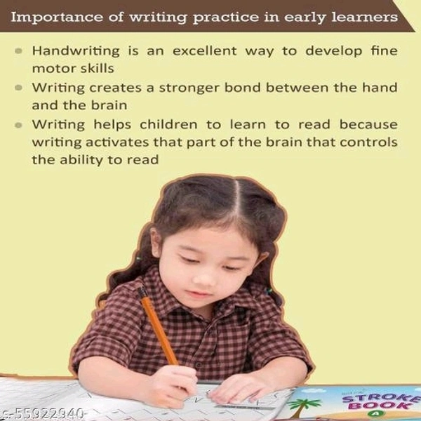 Nurture Stroke Book A, Blossom Alphabet Writing Small Letters, Blossom Alphabet Writing Capital Letters A & Blossom Number Book 1 To 10) | Nursery Writing Books For Kids | Combo Of 4 Books - Free Size