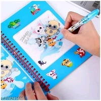 Reusable Magic Water Quick Dry Book Water Coloring Book Doodle with Magic Pen Painting Board for Children Education Drawing Pad (Random Design & Assorted Color) (Multi Color, 4) - Free Size