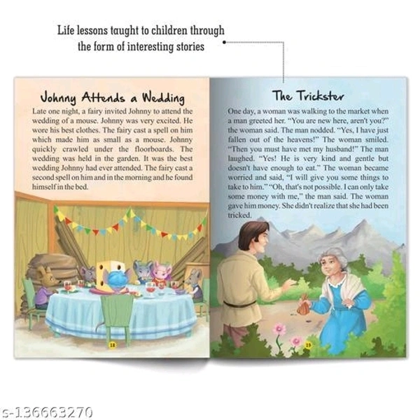 Bedtime Story Books for Kids (Pack of 10 Books) | 200+ Short Stories | 200 Pages Total - Free Size