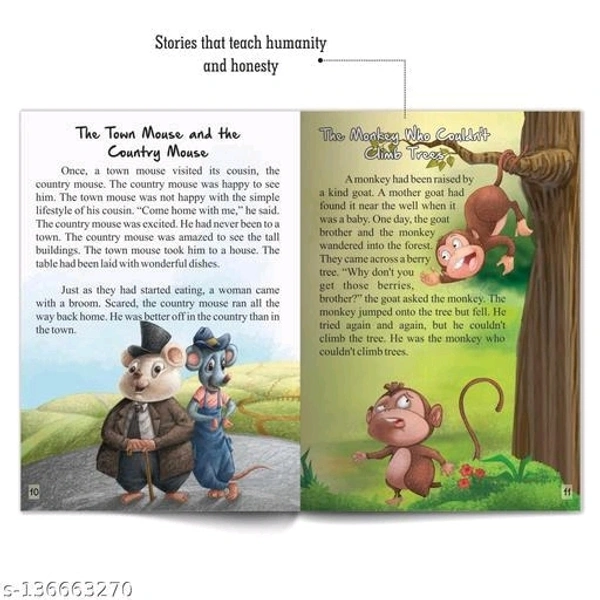 Bedtime Story Books for Kids (Pack of 10 Books) | 200+ Short Stories | 200 Pages Total - Free Size
