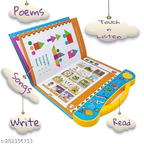 Activities Learning Book Electronic Intelligent Book with All Learning Materials with Clear Voice with Touch Sensors for Kids (Study Book)  - Free Size