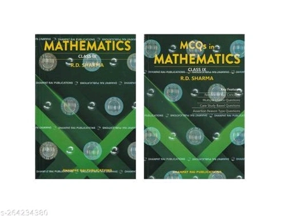 R D Sharma Mathematics Class 9 with MCQ in Mathematics - CBSE Examination 2023-2024 - Mathematics Book - Free Size