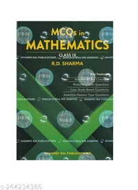 R D Sharma Mathematics Class 9 with MCQ in Mathematics - CBSE Examination 2023-2024 - Mathematics Book - Free Size