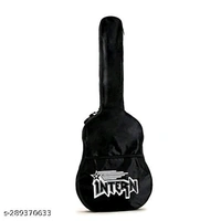ntern INT-38C-BK Acoustic Guitar Linden Wood Rosewood Right Hand Orientation  (Black) - Free Size, Black