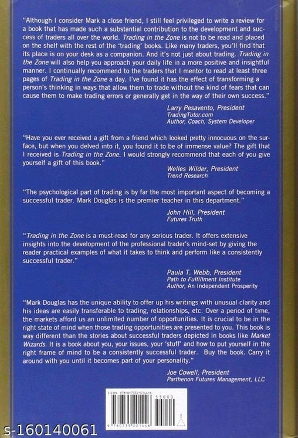 Trading in the Zone: Master the Market with Confidence, Discipline, and a Winning Attitude  paperback - Free Size