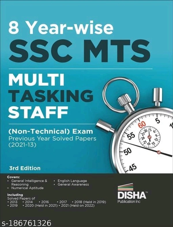 8 Year-wise SSC MTS Multi Tasking Staff (Non-Technical) Exam Previous Year Solved Papers (2013 - 22) 3rd Edition| Staff Selection Commission | PYQ | - Free Size