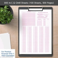 OMR Practice Sheets For Competitive Exams – 200 MCQ’s A4 Size, 100 Sheets/200 Pages (for NEET JEE UPSC MPSC GATE JNV PSC RPSC TNPSC etc - Free Size