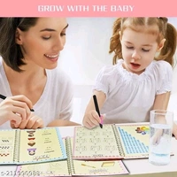 Magic Practice Copy Books Set of 4 Magic Writing & Drawing Books Kit Calligraphy Books for kids Alphabets for Kids Learning Handwriting Practice Copybook for Kids With Pen set for Preschooler - Free Size