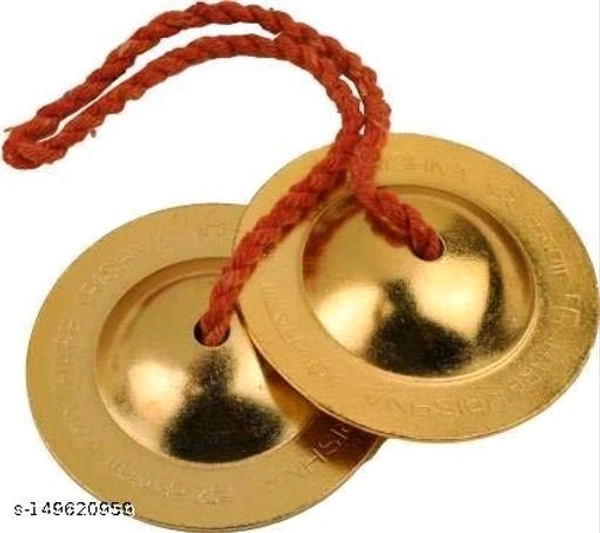 MUSICAL Manjeera Traditional Instrument Indian Music Dia : 3 Inches Kartal Instrument - Free Size