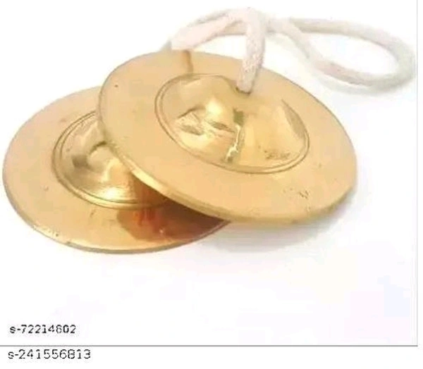 Manjeera-Brass Pooja Bell Kartal Instrument Kartal Instrument - Free Size
