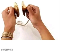 Manjeera-Brass Pooja Bell Kartal Instrument Kartal Instrument - Free Size
