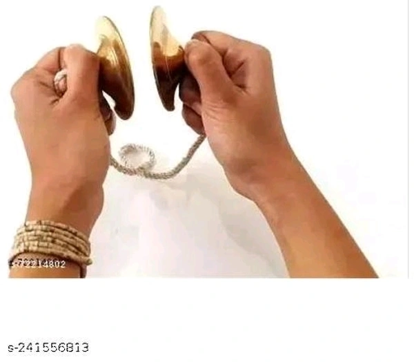 Manjeera-Brass Pooja Bell Kartal Instrument Kartal Instrument - Free Size