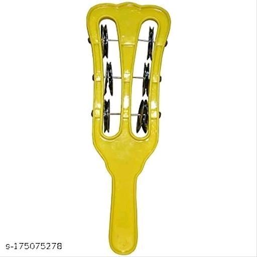 Plastic Manjira - Musical Instrument for Bhajan and Kirtans,Khartal for Mandir aarti-(Jheeka)-1 line hotsell color may be differ but design be same