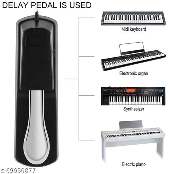 Corslet Piano Sustain Pedal for Keyboard Damper Sustain Foot Pedal Switch for Yamaha  Piano Keyboard Sustain Pedal for Digital Piano Electronic Keyboard Sustain Pedal Roland Piano Pedal for Keyboard Keyboard Foot Pedal Keyboard Pedal Sustain Yamaha Keyboard Sustain Pedal - Free Size