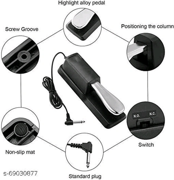 Corslet Piano Sustain Pedal for Keyboard Damper Sustain Foot Pedal Switch for Yamaha  Piano Keyboard Sustain Pedal for Digital Piano Electronic Keyboard Sustain Pedal Roland Piano Pedal for Keyboard Keyboard Foot Pedal Keyboard Pedal Sustain Yamaha Keyboard Sustain Pedal - Free Size