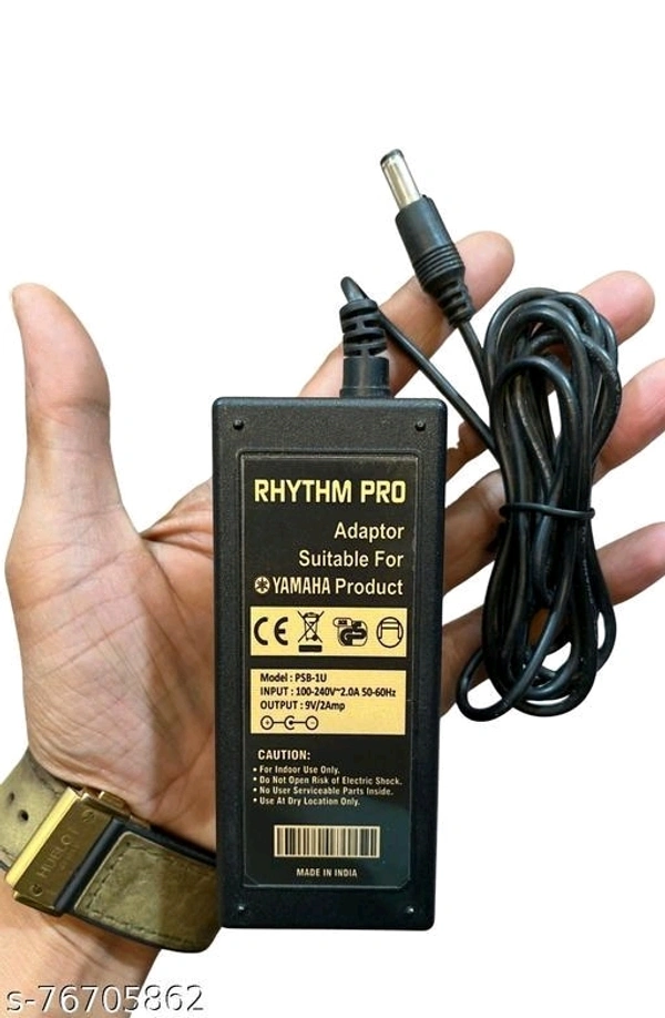Rhythm Pro Compatible With Yamaha PA-130B Adaptor For Yamaha PSR-F50, F51,F52,E243,E253,E263,E273, E343, E353, E363 Keyboard With Dust Cover - Free Size