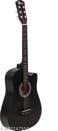 REVEL RVL-38C-LGP-BK Acoustic Guitar Linden Wood Ebony Right Hand Orientation  (Black) - Free Size