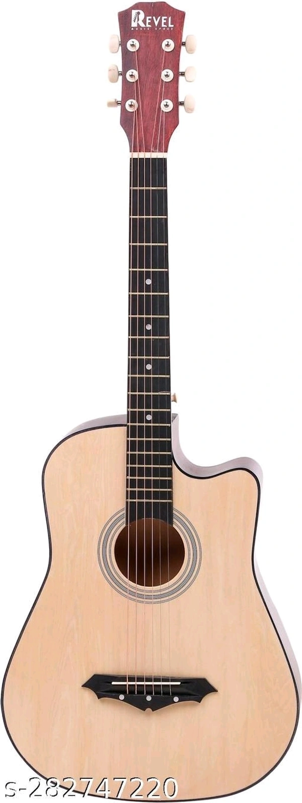 REVEL RVL-38C-LGP-NT Acoustic Guitar Linden Wood Ebony Right Hand Orientation  (Beige, Brown - Free Size