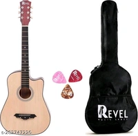 REVEL RVL-38C-LGP-NT Acoustic Guitar Linden Wood Ebony Right Hand Orientation  (Beige, Brown - Free Size