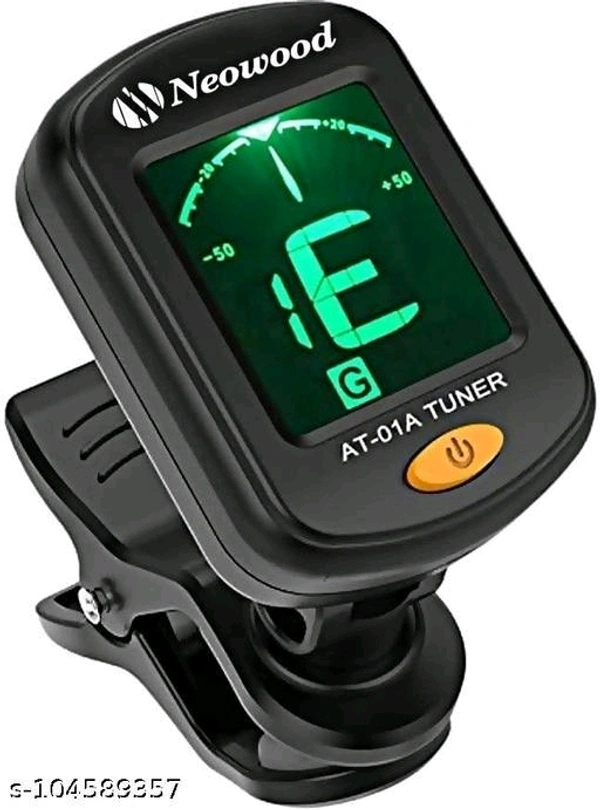 Neowood AT-01A-Guitar Tuner-Black Automatic Digital Tuner (Chromatic: Yes, Black - Free Size