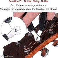 Guitar Strings with Guitar String Winder, String Cutter, Pin Puller All in One Guitar Tool Acoustic Guitar Strings with Guitar Picks Guitar Accessories for Acoustic Guitar - Free Size