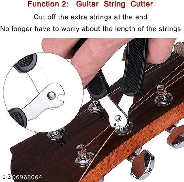 Guitar Strings with Guitar String Winder, String Cutter, Pin Puller All in One Guitar Tool Acoustic Guitar Strings with Guitar Picks Guitar Accessories for Acoustic Guitar - Free Size