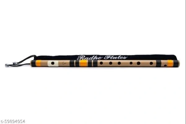 Radhe Flutes PVC Fiber | C Natural | Middle Octave 19" | Right Handed | Velvet Cover | FREE LESSONS - Free Size