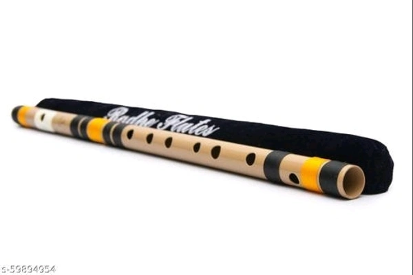 Radhe Flutes PVC Fiber | C Natural | Middle Octave 19" | Right Handed | Velvet Cover | FREE LESSONS - Free Size