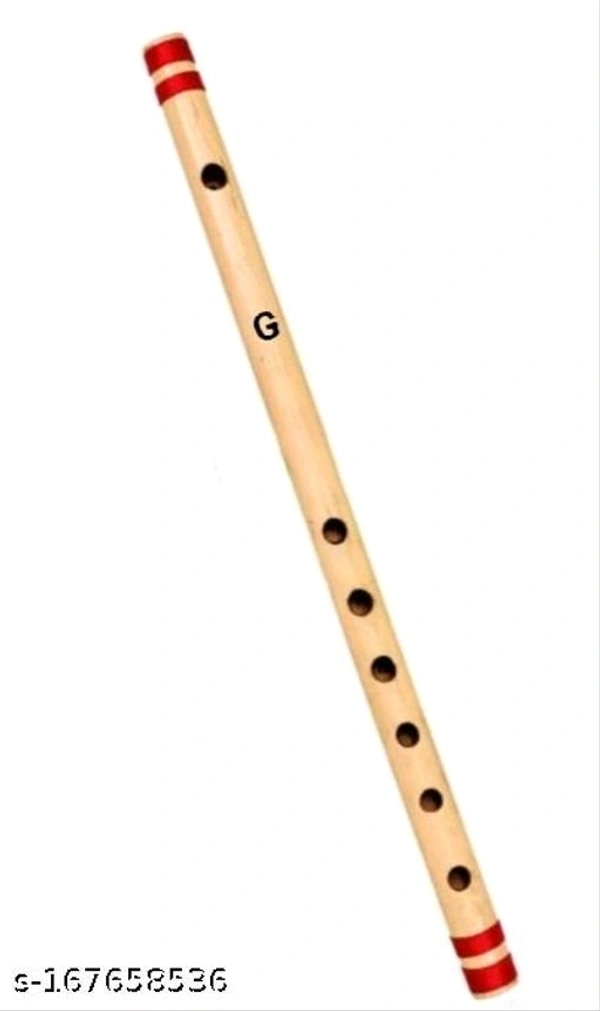 Gold Rush Flute G Tune Scale Flute 17 Inch Size & SIX Holes 45 CM  For Students, Beginners & Learners Well Tune Flute (Bansuri) - Free Size