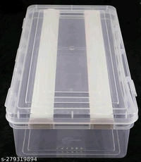Pack Of 2 Multipurpose Plastic Storage Box with 2 Big Adjustable Rods , Storing Box For Bangles, Bangle box ,Chuda, Kada, Watches, Scrunchies - Free Size