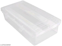 Pack Of 2 Multipurpose Plastic Storage Box with 2 Big Adjustable Rods , Storing Box For Bangles, Bangle box ,Chuda, Kada, Watches, Scrunchies - Free Size
