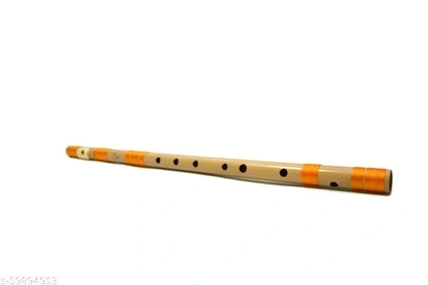 Radhe Flutes PVC Fiber G Natural Bansuri Base Octave Right Handed - Free Size
