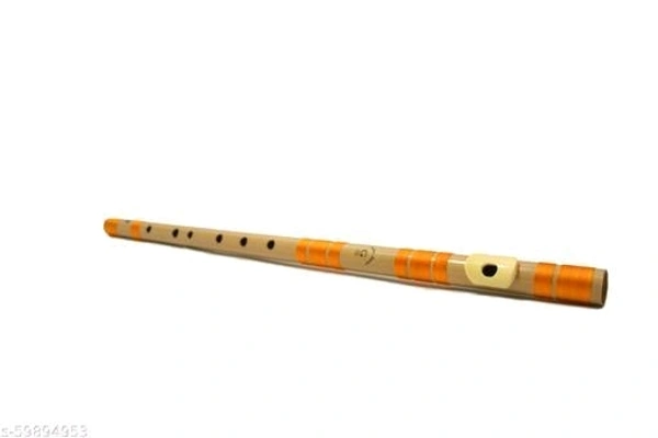 Radhe Flutes PVC Fiber G Natural Bansuri Base Octave Right Handed - Free Size