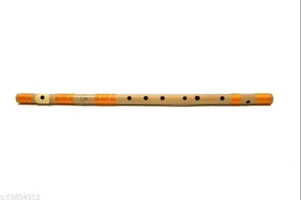 Radhe Flutes PVC Fiber G Natural Bansuri Base Octave Right Handed - Free Size