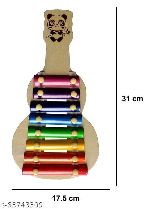 Wooden xylophone musical toy for children with 8 note (big size) - pack of 1- Multi color - Free Size