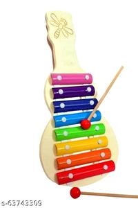 Wooden xylophone musical toy for children with 8 note (big size) - pack of 1- Multi color - Free Size