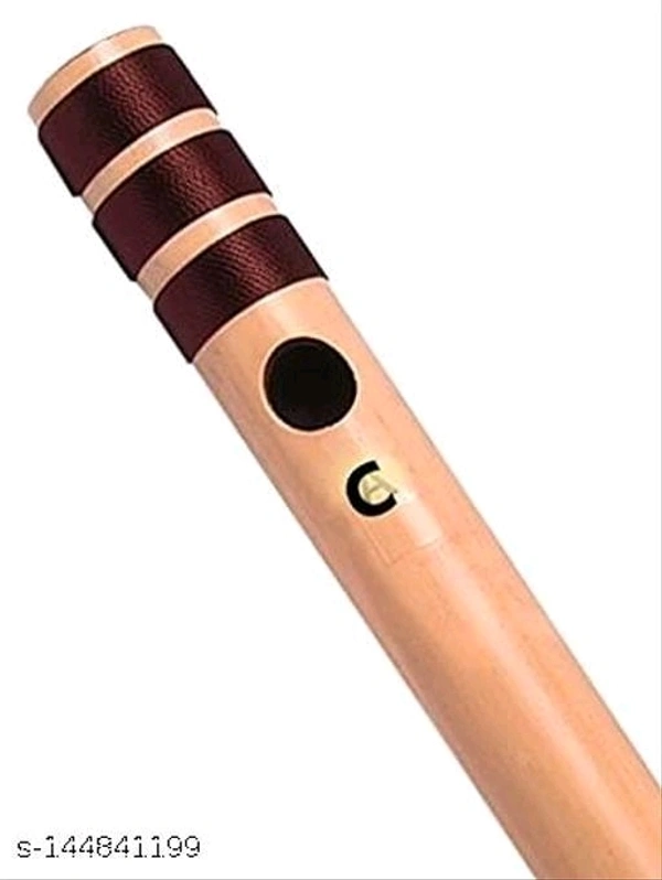 AIBANA Beginners Flutes C Natural Medium Right Hand 8 Hole Bansuri Musical Instrument Size 19inch 48 cm (Brown) - Free Size