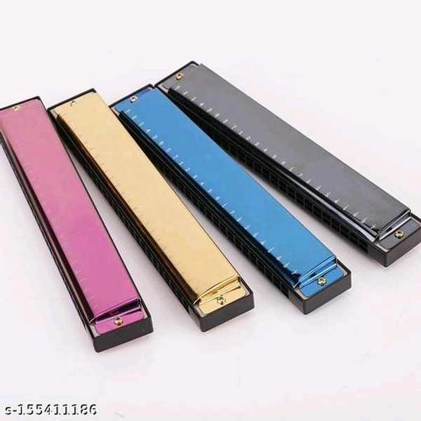 Mouth Organ 24 holes C key With 48 Tones Harmonica For Kids/Beginners Pack of 1 (Multicolor) - Free Size