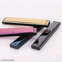 Mouth Organ 24 holes C key With 48 Tones Harmonica For Kids/Beginners Pack of 1 (Multicolor) - Free Size