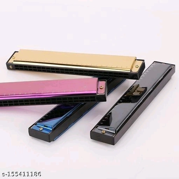 Mouth Organ 24 holes C key With 48 Tones Harmonica For Kids/Beginners Pack of 1 (Multicolor) - Free Size