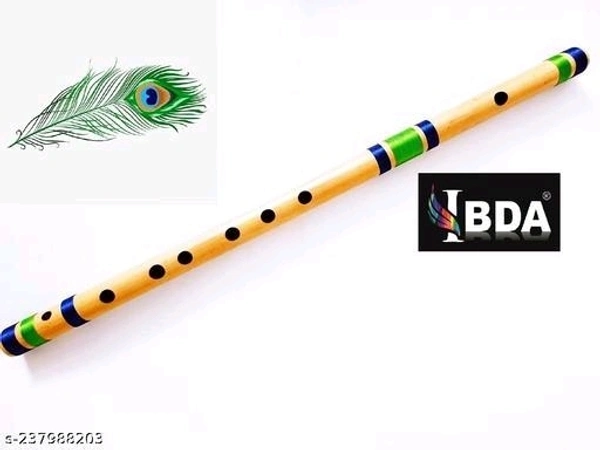  IBDA Beginner Bamboo Bansuri C Scale 7 Hole, natural tune with Tanpura A-440HZ, Right Handed, 19 Inch, Assam Bamboo, Handmade. (48CM) - Free Size