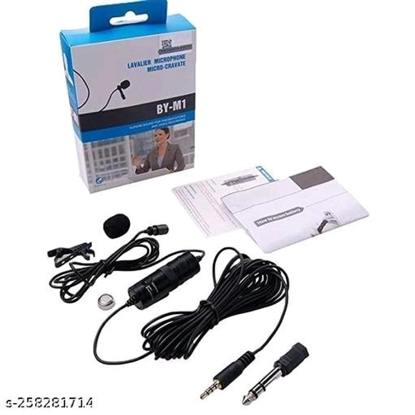 Boya BYM1 Omnidirectional Lavalier Condenser Microphone with 20ft Audio Cable (White) for Vlog, Video, Youtube for Smartphones, Mac, PC, tablet, Camera (BY-M1 WHITE - Free Size